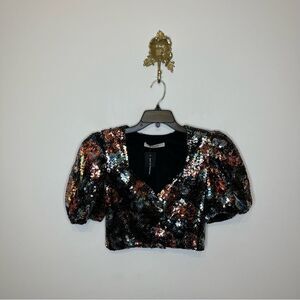 Rodarte Sequin Crop Top M
